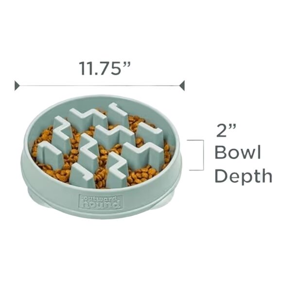 NWT Outward Hound Slo Bowl Sage Green LARGE Slow Feeder Anti Bloat Dog Bowl - Picture 7 of 10